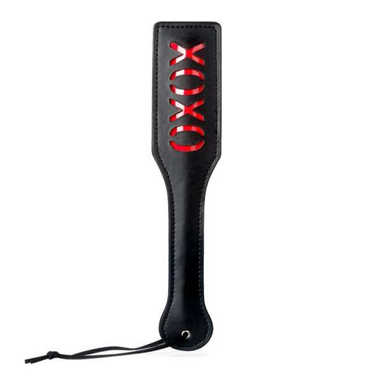 Faux leather S&M paddle with "XOXO" design.