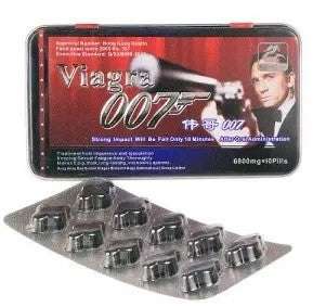 Viagra 007 packaging with 10 tablets displayed.