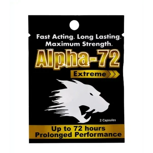 Alpha-72 Extreme supplement package, fast acting and long lasting.