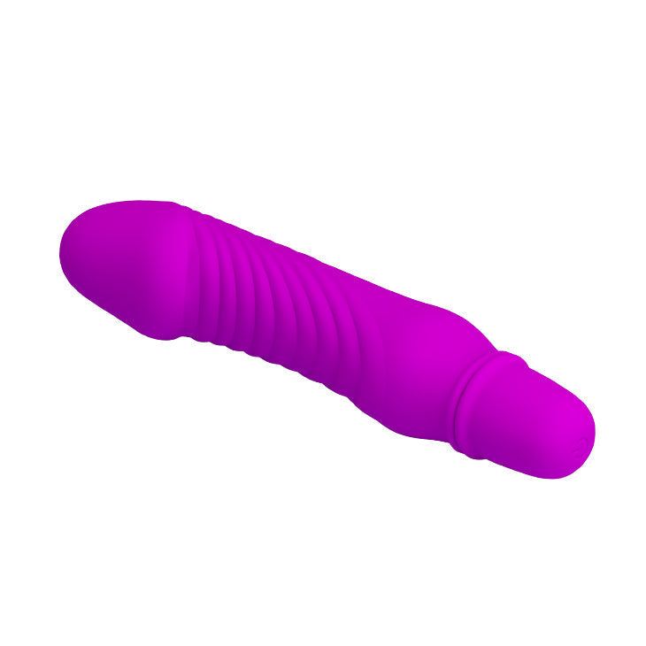 Purple Pretty Love Stev 10 Function Vibrator, silicone, 13.5cm, G-spot pleasure.